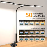 Lampe de bureau LED avec pince – 24W ultra lumineuse