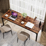 Bureau double 2 personnes – 200 cm – Bois rustique