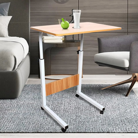 Table d’appoint mobile avec roulettes – Hauteur réglable 70-90 cm