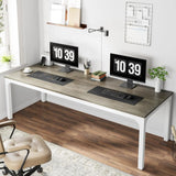 Bureau double 2 personnes – 200 cm – Bois rustique