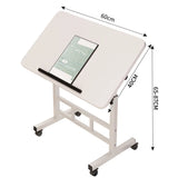 Bureau debout mobile avec roulettes – Hauteur réglable